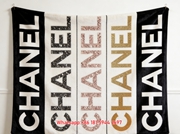 Chanel Multi-Color Glitter Vertical Flannel Throw Blanket Chanel Multi-Color Glitter Vertical Flannel Throw Blanket